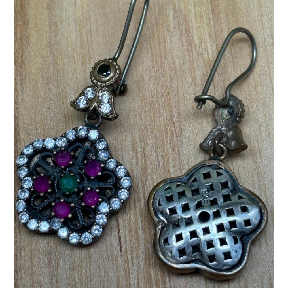 925 Sterling Silver Turkish Vintage Earing Jewelry forWomen,NEW,Antique,Handmade - Picture 2 of 3